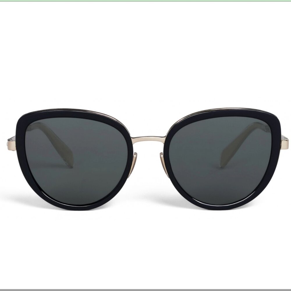 Céline - Metal Frame 22 Sunglasses in Metal and Acetate - Black Gold